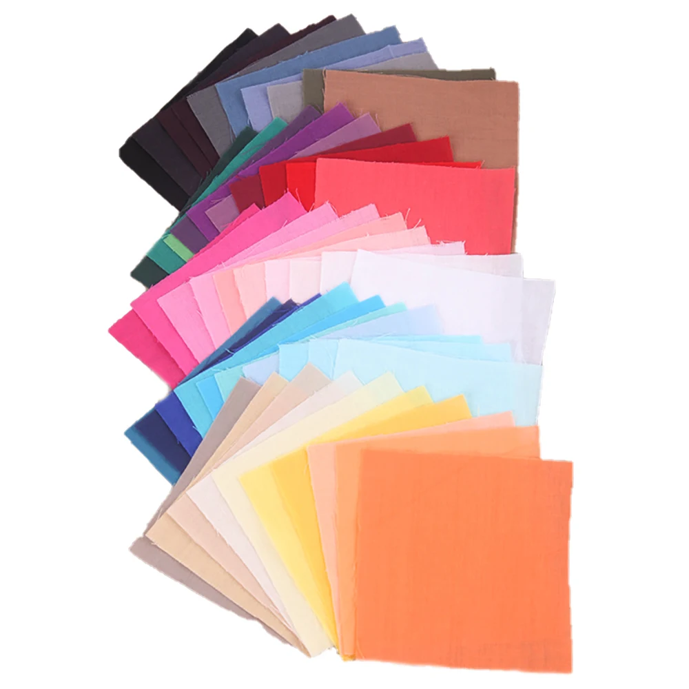 50Pcs Solid Color Simple Cotton Fabric Squares Patchwork for DIY Sewing Clothes Pillow Bag Lining Home Textile Craft Fat Quarter
50Pcs Solid Color Simple Cotton Fabric Squares Patchwork for DIY Sewing Clothes Pillow Bag Lining Home Textile Craft Fat Quarter