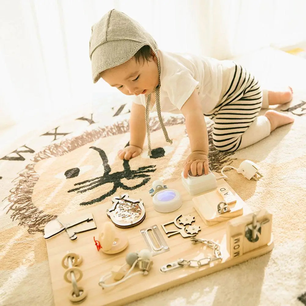 Wooden Sensory Board Toddler Busy Board Educational Skills Learning Hands-on Train Toys Basic Diy Toys Ability Early M9b0
Wooden Sensory Board Toddler Busy Board Educational Skills Learning Hands-on Train Toys Basic Diy Toys Ability Early M9b0