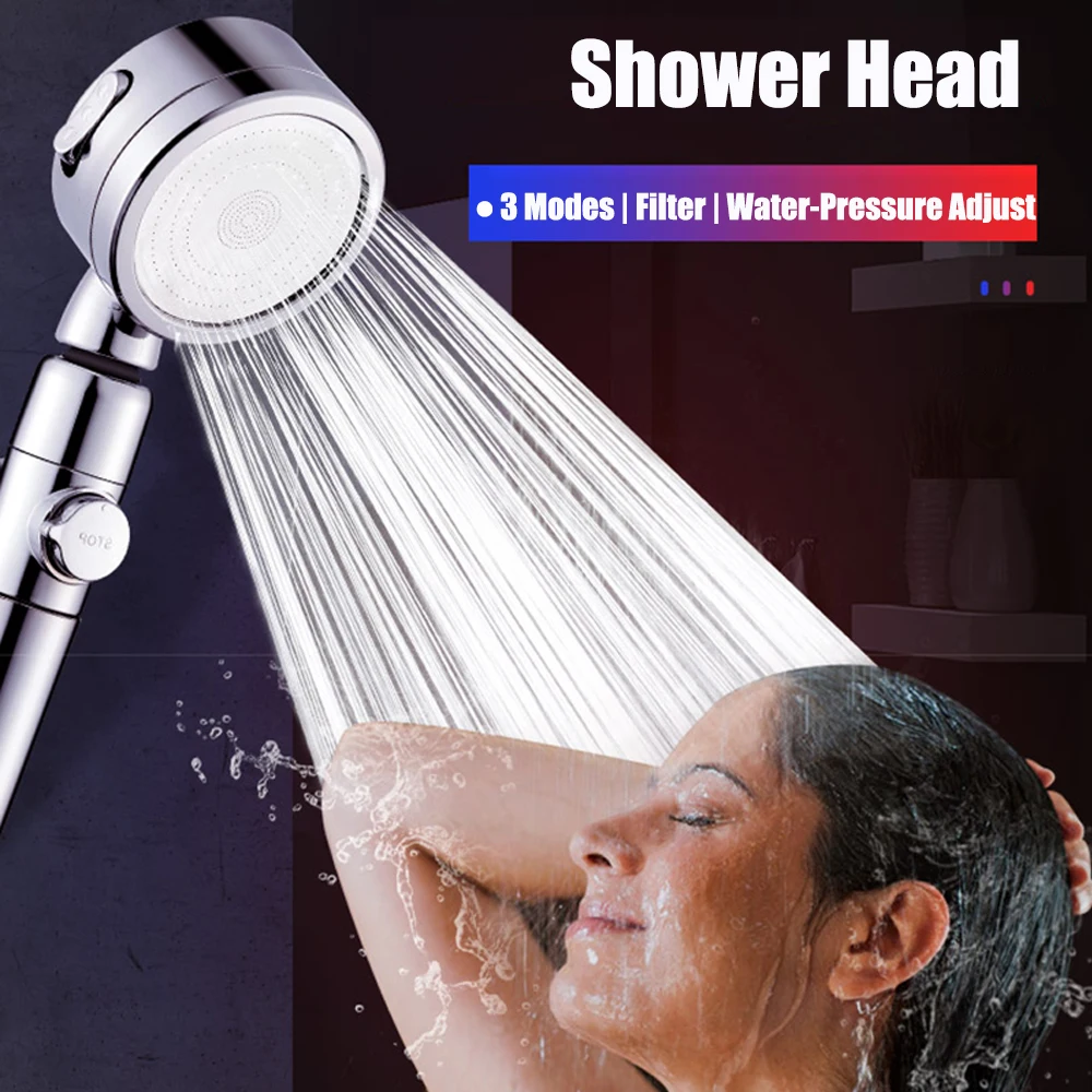 3 Modes 360 Degrees Rotation Pressurized Shower Head Handheld ABS Stainless Steel Water Pressure Adjust Shower Rose with Filter
3 Modes 360 Degrees Rotation Pressurized Shower Head Handheld ABS Stainless Steel Water Pressure Adjust Shower Rose with Filter