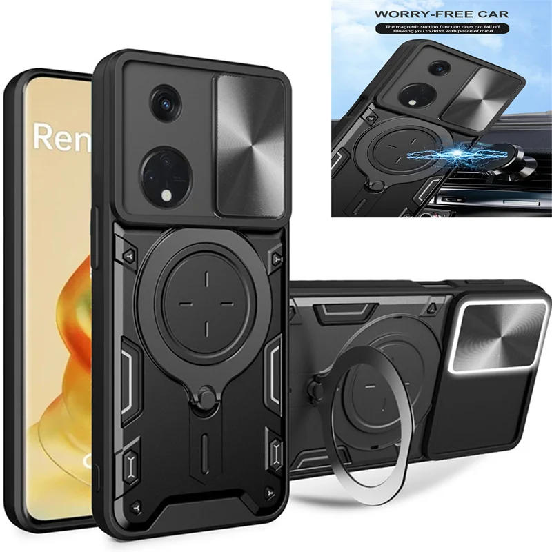 Luxury Magnetic Vehicle-mounted 360 Rotat Metal Ring Kicstand Funda For Oppo A98 A78 5G CPH2529 Case Slide Window Protect Lens
Luxury Magnetic Vehicle-mounted 360 Rotat Metal Ring Kicstand Funda For Oppo A98 A78 5G CPH2529 Case Slide Window Protect Lens