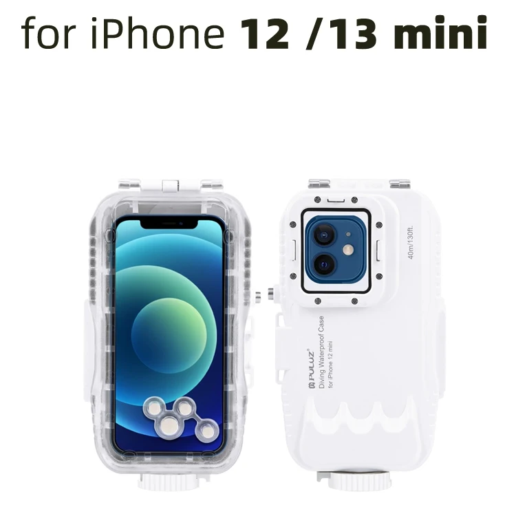 

Diving Snorkeling 40m/130ft Waterproof Case Video Photo Taking Underwater Shot Housing Cover For iPhone 12 13 Pro Max Mini
