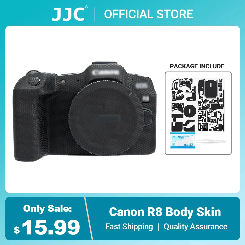 JJC EOS R8 Camera Body Skin Wrap Film 3M Sticker Anti-scratch Cover Protection for Canon R8 Caemra Accessories Bubbles Free 
JJC EOS R8 Camera Body Skin Wrap Film 3M Sticker Anti-scratch Cover Protection for Canon R8 Caemra Accessories Bubbles Free