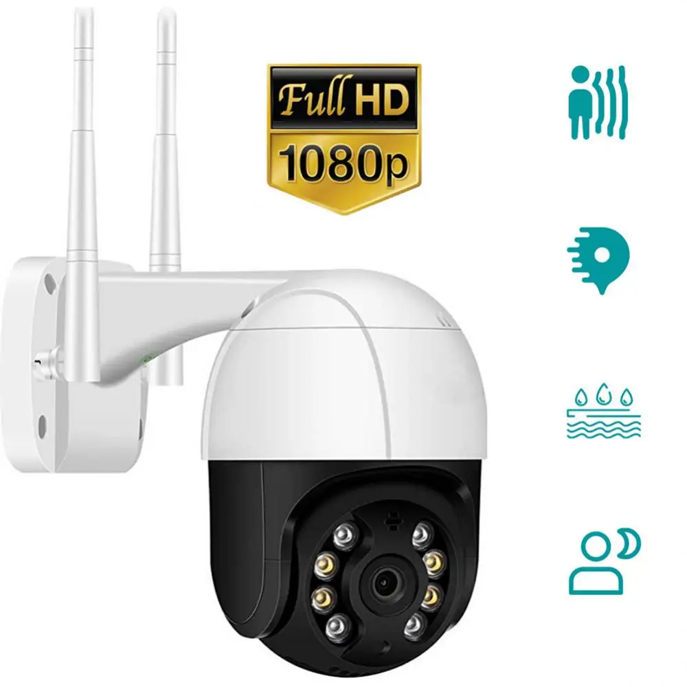 

3MP PTZ Wifi IP Camera Outdoor 4X Digital Zoom AI Human Detection Wireless Waterproof CCTV Camera H.265 P2P Audio Surveillance