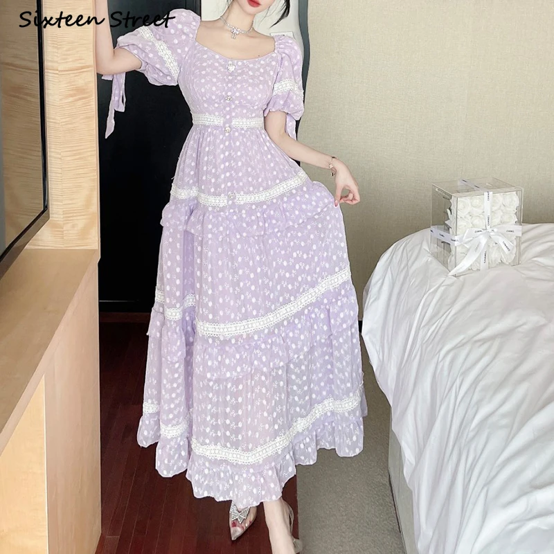 Violets Elegant Maxi Dress Women Lace Embroidery Square Collar High Waisted 2023 Summer Clothes Female Puff Sleeve Bodycon Dress
Violets Elegant Maxi Dress Women Lace Embroidery Square Collar High Waisted 2023 Summer Clothes Female Puff Sleeve Bodycon Dress