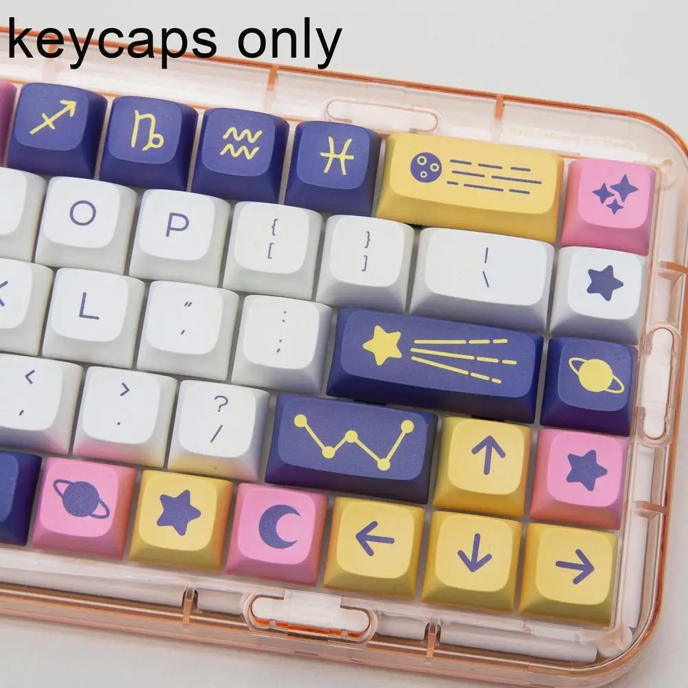 

132keys Constellation Keycaps PBT Sublimation XDA Profile MX Switch For GH60/GK61/GK64/84/87/96/104/108/980 Mechanical Keyb K6Y5