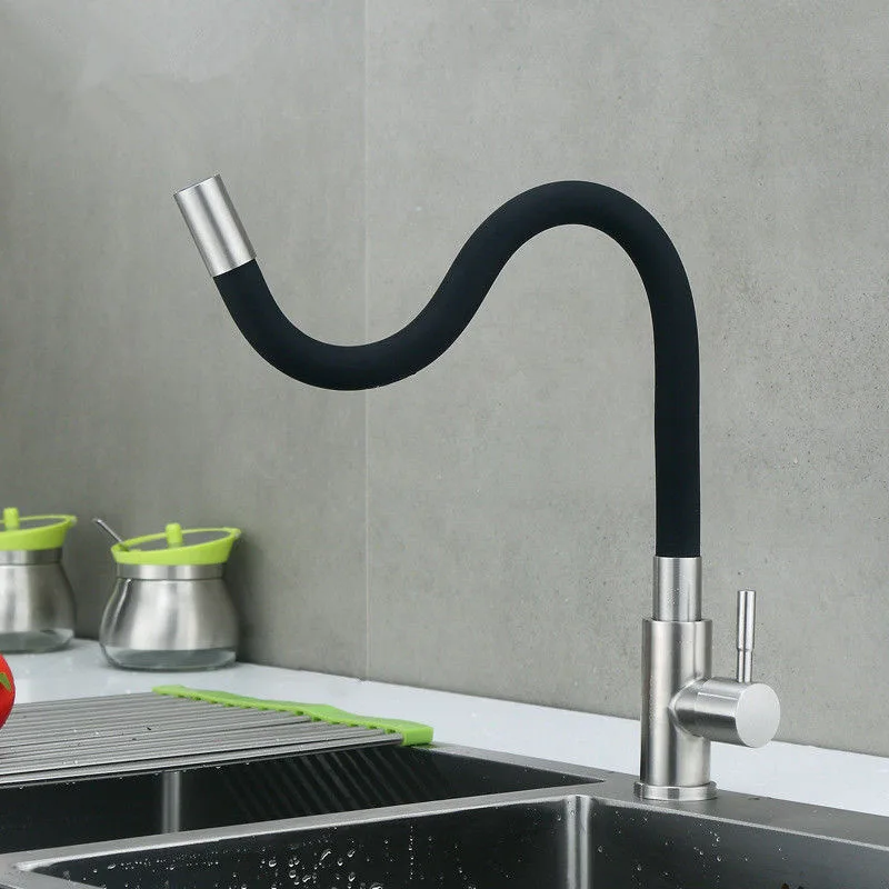 304 stainless steel universal single cold water faucet kitchen rotating curved kitchen sink faucet
304 stainless steel universal single cold water faucet kitchen rotating curved kitchen sink faucet