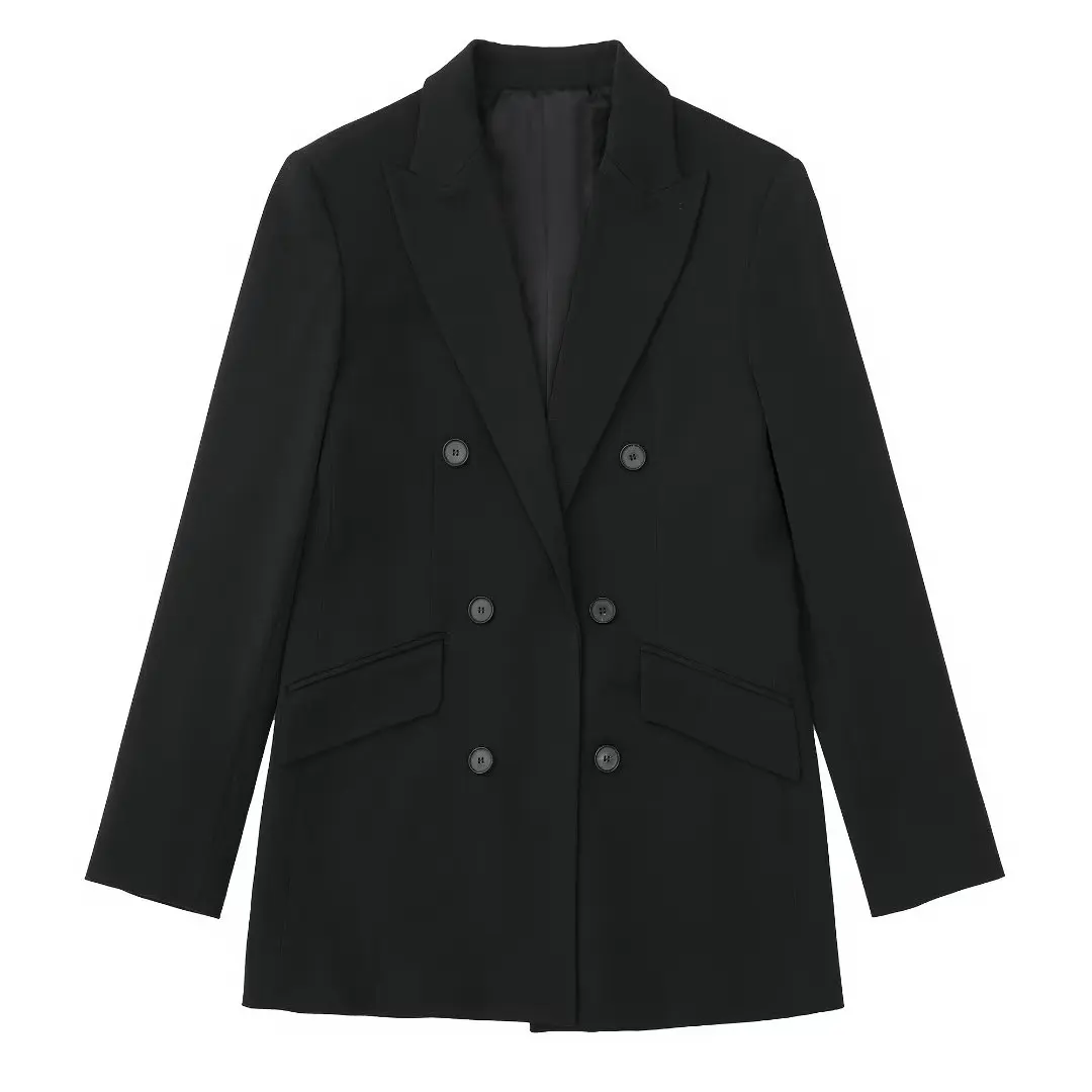 WOMEN TRAF New 2022 Jackets Autumn Long Sleeve Lapel Solid Pocket Double Breasted Blazer Female Chic Fashion Blazer Mujer Tops
WOMEN TRAF New 2022 Jackets Autumn Long Sleeve Lapel Solid Pocket Double Breasted Blazer Female Chic Fashion Blazer Mujer Tops