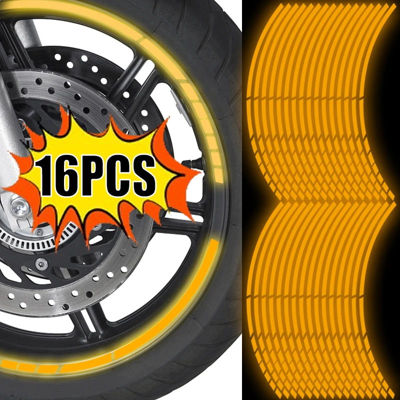 16PCS/SET Universal Tire Reflective Sticker 18-inch Wheel Rim Sticker Stripe Tape Car Modification Decal Decorative Accessories
16PCS/SET Universal Tire Reflective Sticker 18-inch Wheel Rim Sticker Stripe Tape Car Modification Decal Decorative Accessories