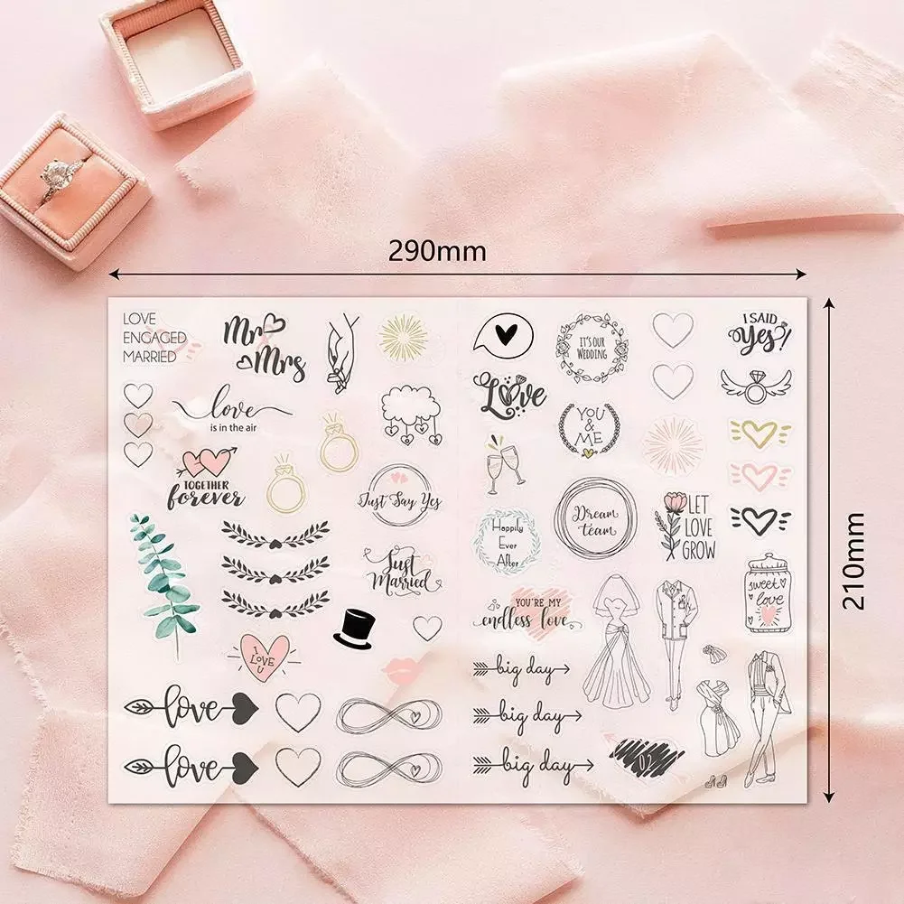 4/5 Stickers Wedding Bliss Stickers Waterproof Removable Flat Sticker Love Sticker Engagement Package Leaves Eucalyptus Pattern
4/5 Stickers Wedding Bliss Stickers Waterproof Removable Flat Sticker Love Sticker Engagement Package Leaves Eucalyptus Pattern