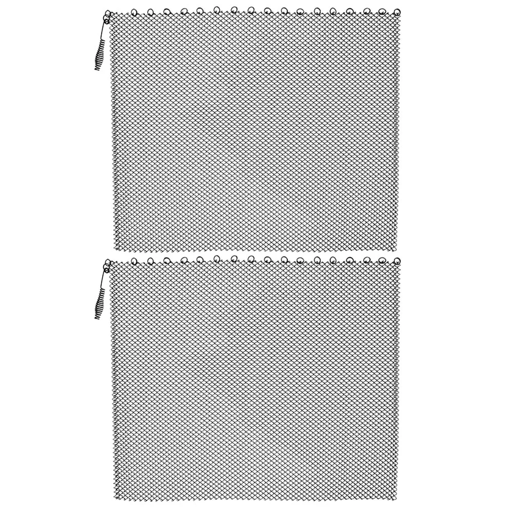 

2 Pcs Fireplace Mesh Screens Hearth Panel Outdoor Iron Sparks Guard Accessory Metal Panels Divider