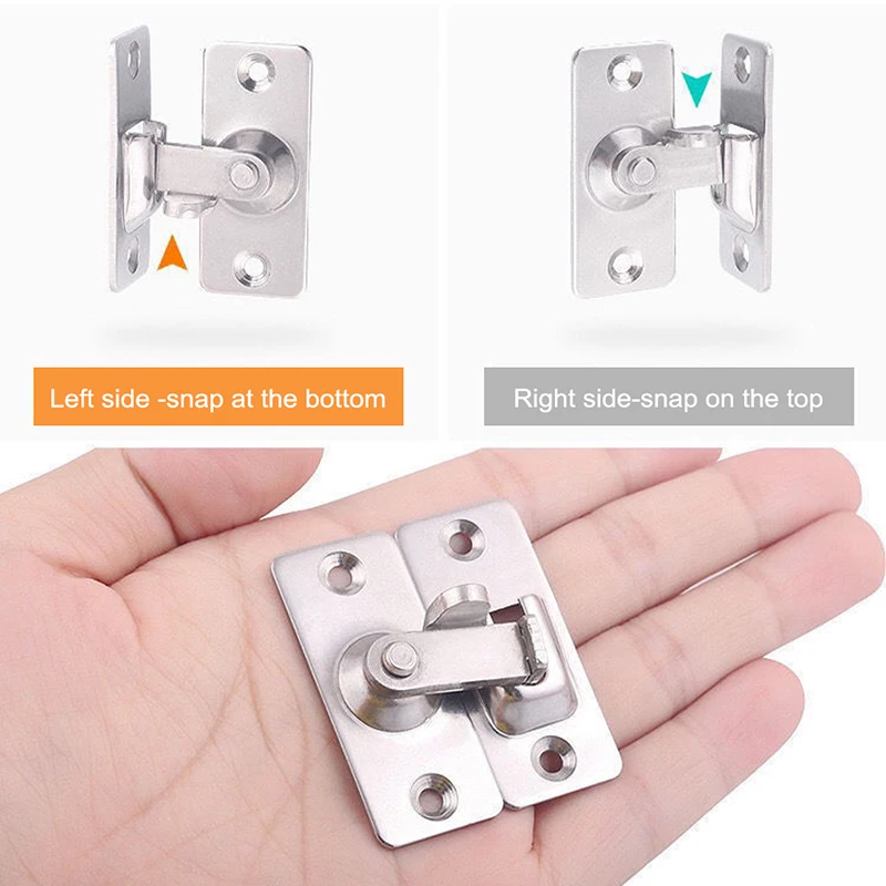 90 Degree Right Angle Door Latch Stainless Steel Door Locks Bolt for Barn Sliding Door Flip Door Buckles Hardware Accessories
90 Degree Right Angle Door Latch Stainless Steel Door Locks Bolt for Barn Sliding Door Flip Door Buckles Hardware Accessories