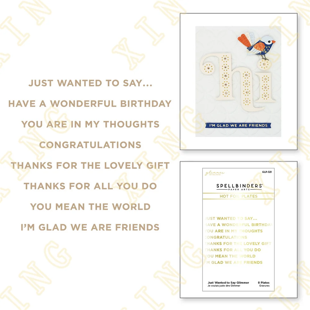 New Just Wanted to Say Glimmer Hot Foil Plate Scrapbook Diary Decoration Stencil Embossing Template Diy Greeting Card Handmade
New Just Wanted to Say Glimmer Hot Foil Plate Scrapbook Diary Decoration Stencil Embossing Template Diy Greeting Card Handmade