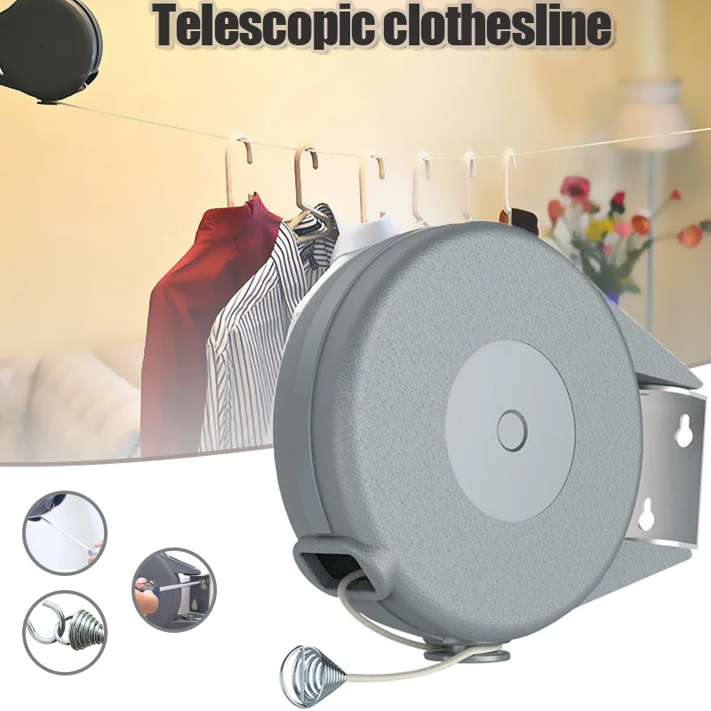 

Выдвижная вешалка для сушки одежды, регулируемая телескопическая невидимая вешалка для одежды для использования в помещении и на улице