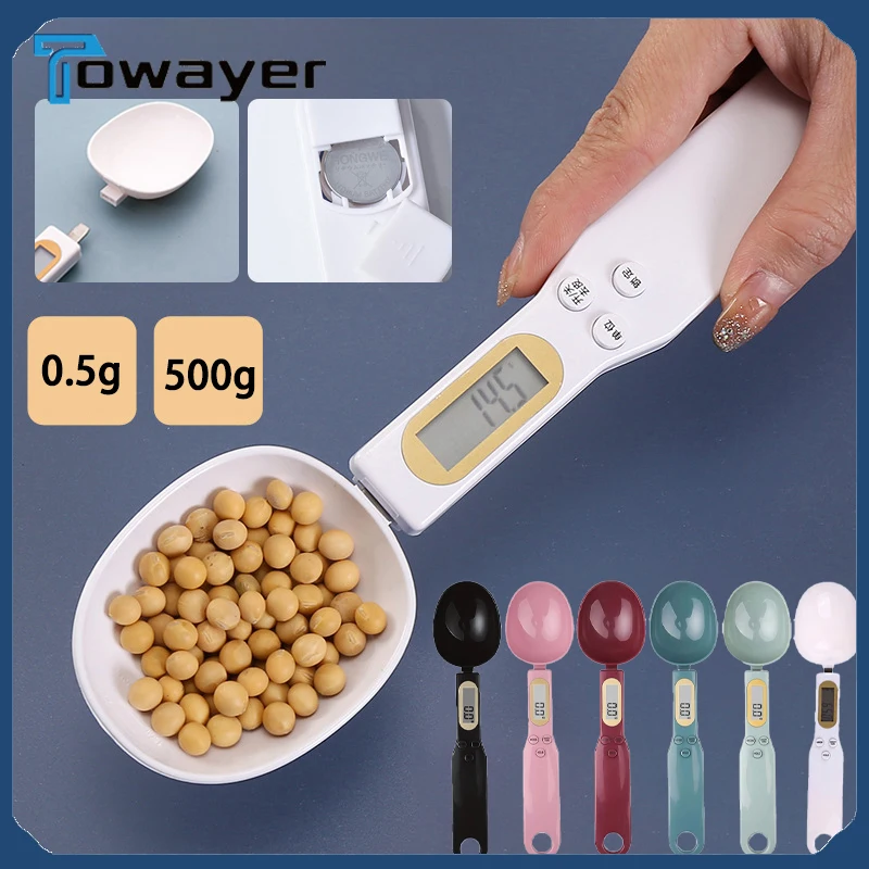 

LCD Digital Measuring Spoon 500g/0.1g Precision Digital Kitchen Food Flour Milk Coffee Kitchen Scales Electronic Scale Spoon