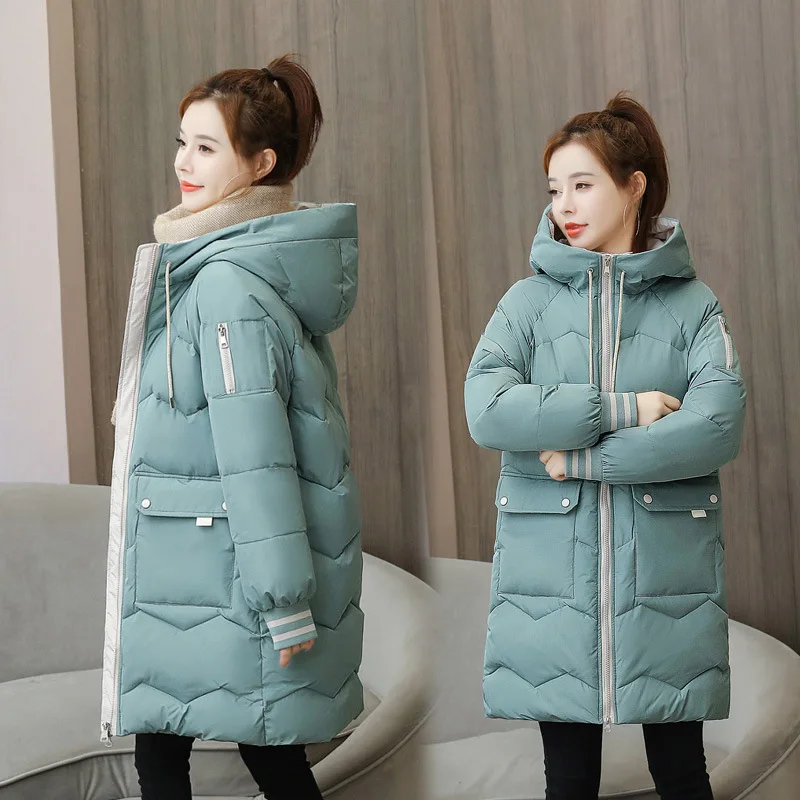 Winter Zipper Medium-long Thicken Hooded Coat Slim Parka Cotton New Women Padded Jacket Overcoat Women Clothing Loose Fashion
Winter Zipper Medium-long Thicken Hooded Coat Slim Parka Cotton New Women Padded Jacket Overcoat Women Clothing Loose Fashion