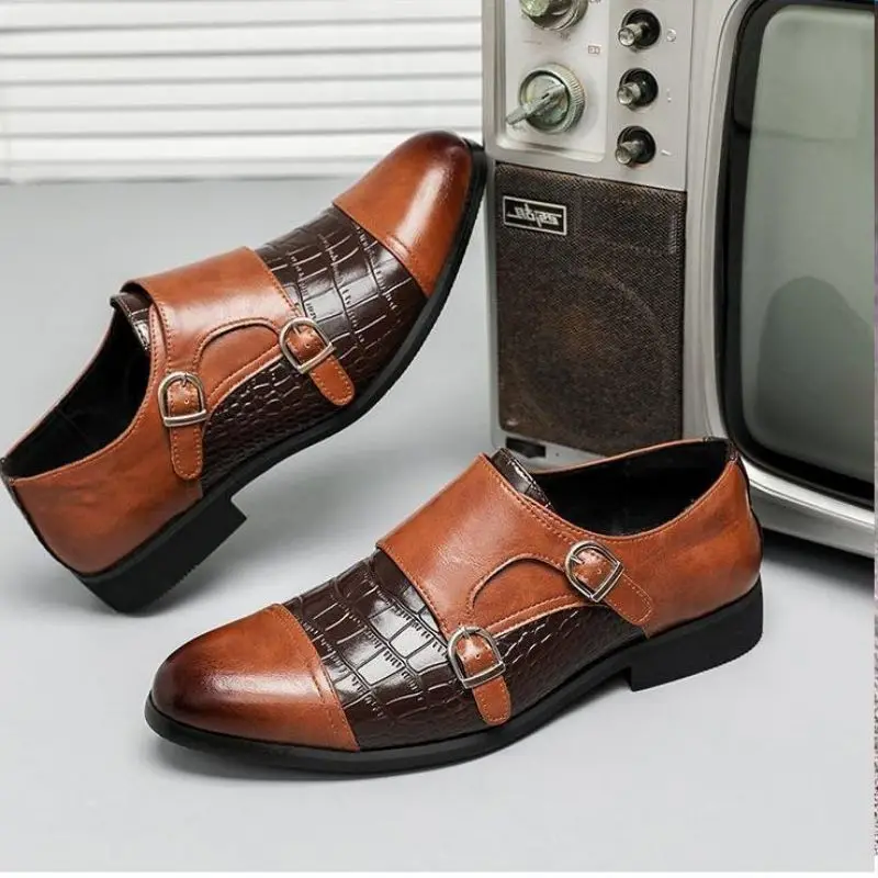 Double Buckle Monk Men Shoes Shallow 2021 New PU Leather Classic Comfortable Casual Outdoors Mixed Colors мужская обувь KU523
Double Buckle Monk Men Shoes Shallow 2021 New PU Leather Classic Comfortable Casual Outdoors Mixed Colors мужская обувь KU523