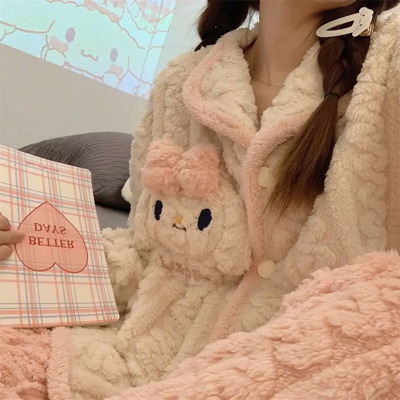 Kawaii Cute Sanrio Cinnamoroll Doraemon Coral Velvet Pajamas Household Clothes Suit Thicken Girl Christmas Gift For Girlfriend
Kawaii Cute Sanrio Cinnamoroll Doraemon Coral Velvet Pajamas Household Clothes Suit Thicken Girl Christmas Gift For Girlfriend