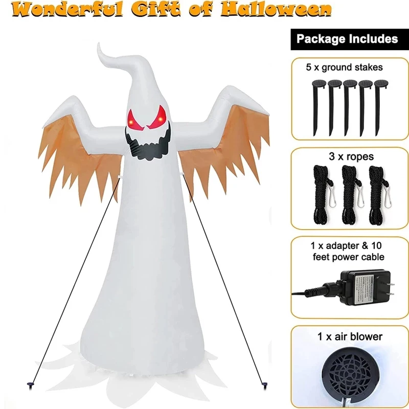 Lantern Flame Lamp White Ghost Halloween Spooky Outdoor Decorations Glowing Inflatable Horror Decoration Props Home Decoration
Lantern Flame Lamp White Ghost Halloween Spooky Outdoor Decorations Glowing Inflatable Horror Decoration Props Home Decoration