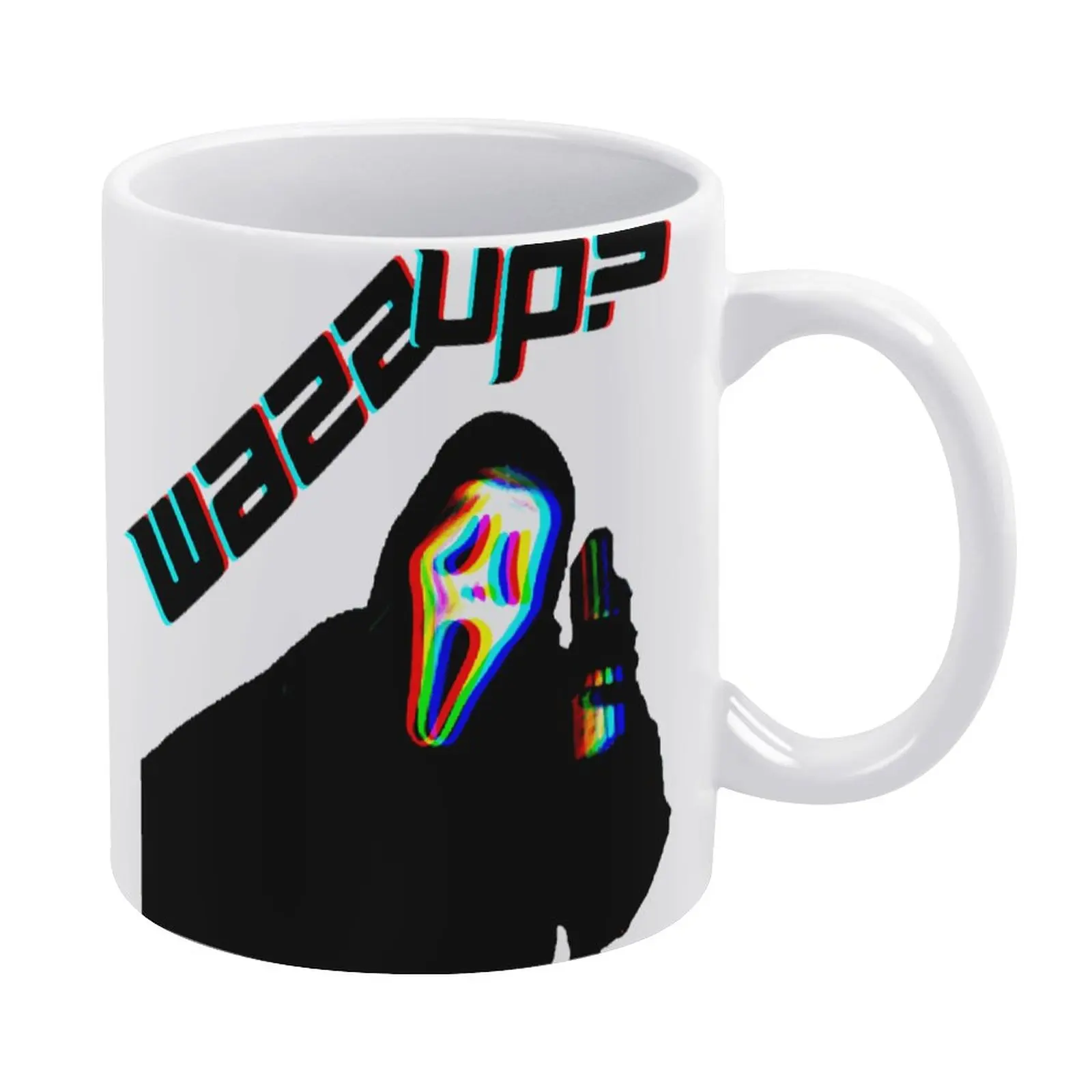Unique Ghostface Wazzup Glitch Effect Design Essential Kettle White Mug Multi-function Cups Ceramics Mug Promo Humor
Unique Ghostface Wazzup Glitch Effect Design Essential Kettle White Mug Multi-function Cups Ceramics Mug Promo Humor