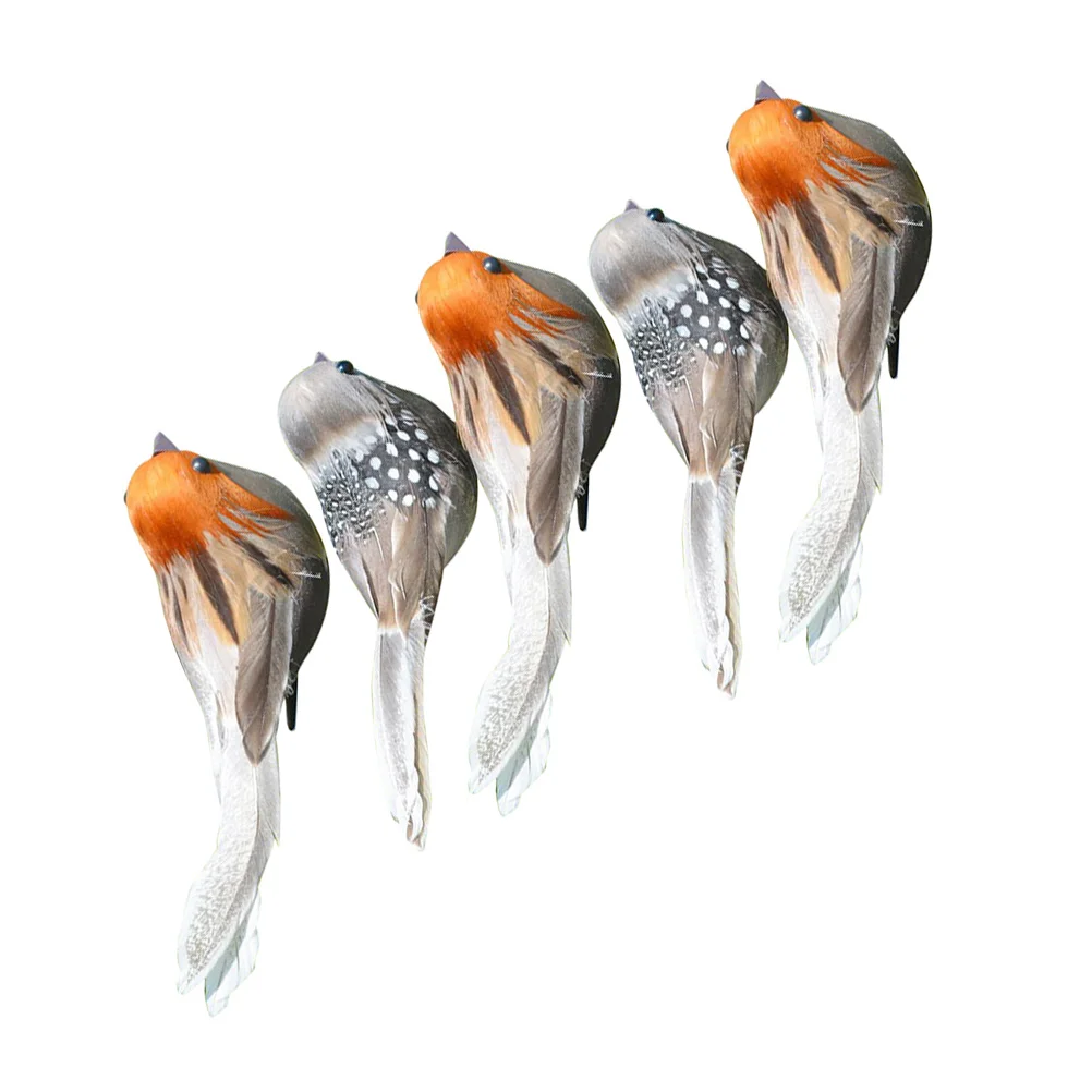 5Pcs Imitation Feathers Bird Adornments Simulated Bird Sparrow Adornments Decoration Props for Party Household Garden
5Pcs Imitation Feathers Bird Adornments Simulated Bird Sparrow Adornments Decoration Props for Party Household Garden