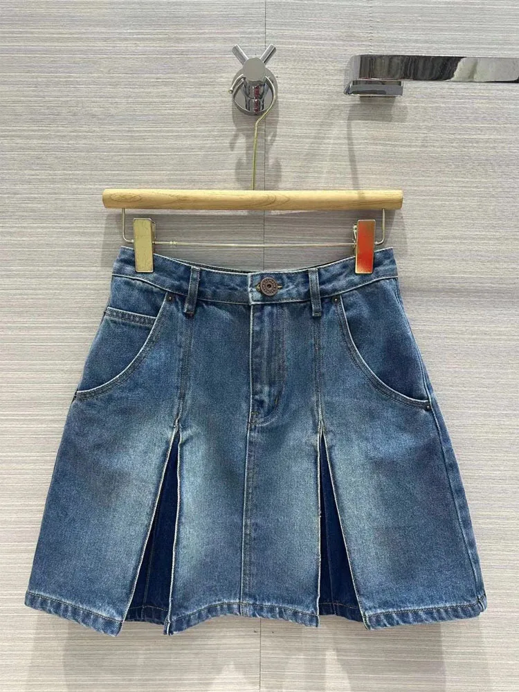 2023 Women's Skirts Spring And Summer Comfortable Fashion Slimming Premium Blue Denim High-Waisted A-Line Half Dress 
2023 Women's Skirts Spring And Summer Comfortable Fashion Slimming Premium Blue Denim High-Waisted A-Line Half Dress