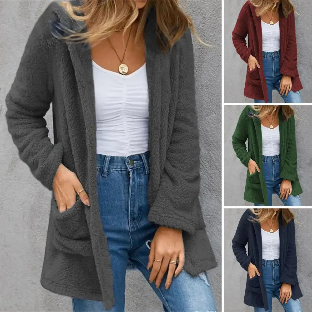 Women Loose Fit Coat Cozy Stylish Women's Winter Coat with Soft Plush Long Sleeves Convenient Pockets for Cold Weather Solid
Women Loose Fit Coat Cozy Stylish Women's Winter Coat with Soft Plush Long Sleeves Convenient Pockets for Cold Weather Solid