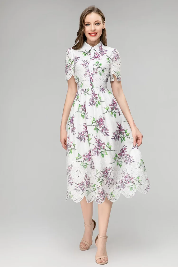 Cotton Fabric Hollow Out Women Fashion Dress Summer Floral Print SLim Fit Lady Ball Gown Long Dresses Clothing
Cotton Fabric Hollow Out Women Fashion Dress Summer Floral Print SLim Fit Lady Ball Gown Long Dresses Clothing
