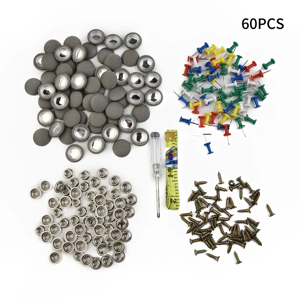 60 Pcs Auto Roof Repair Ceiling Buckles Headliner Rivets Retainer Cloth Fixing Screw Cap Metal Buckle Auto Interior Accessories
60 Pcs Auto Roof Repair Ceiling Buckles Headliner Rivets Retainer Cloth Fixing Screw Cap Metal Buckle Auto Interior Accessories
