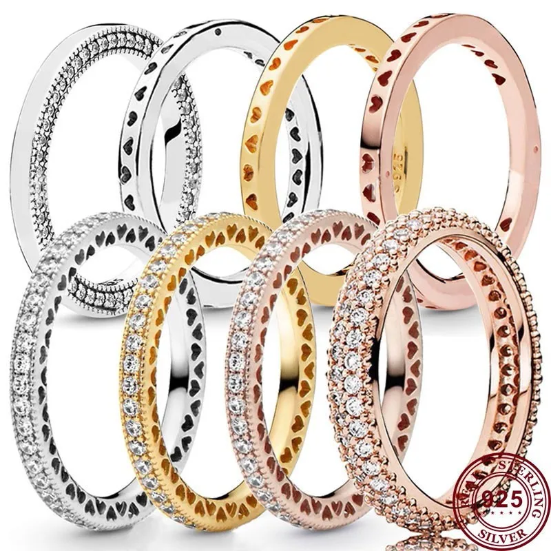 Authentic Hot 925 Silver Exquisitely Set Zircon Love Hearts Original Women's Ring Wedding Gift High Quality Charm Jewelry
Authentic Hot 925 Silver Exquisitely Set Zircon Love Hearts Original Women's Ring Wedding Gift High Quality Charm Jewelry