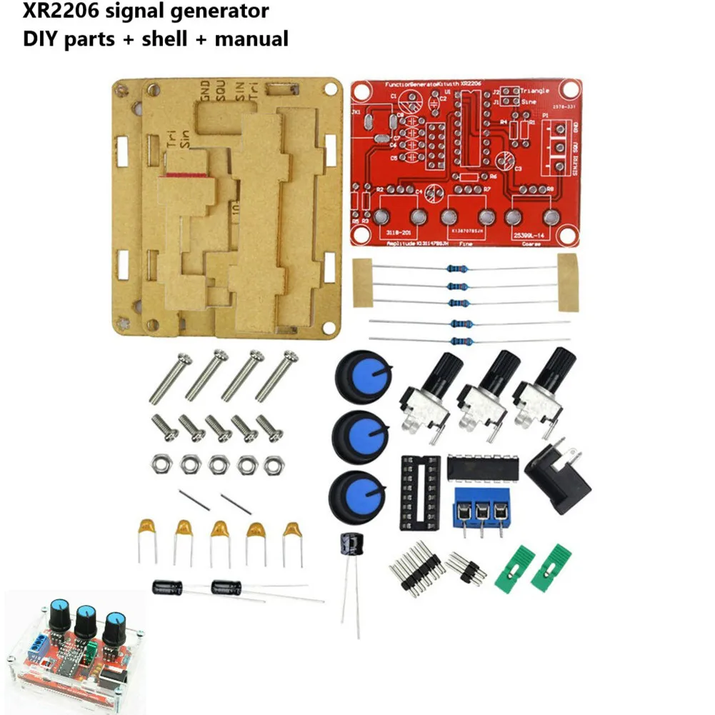XR2206 Signal Generator Sine Triangle Square Wave Frequency Adjustable 9-12V DC DIY Kit Through-hole Components
XR2206 Signal Generator Sine Triangle Square Wave Frequency Adjustable 9-12V DC DIY Kit Through-hole Components