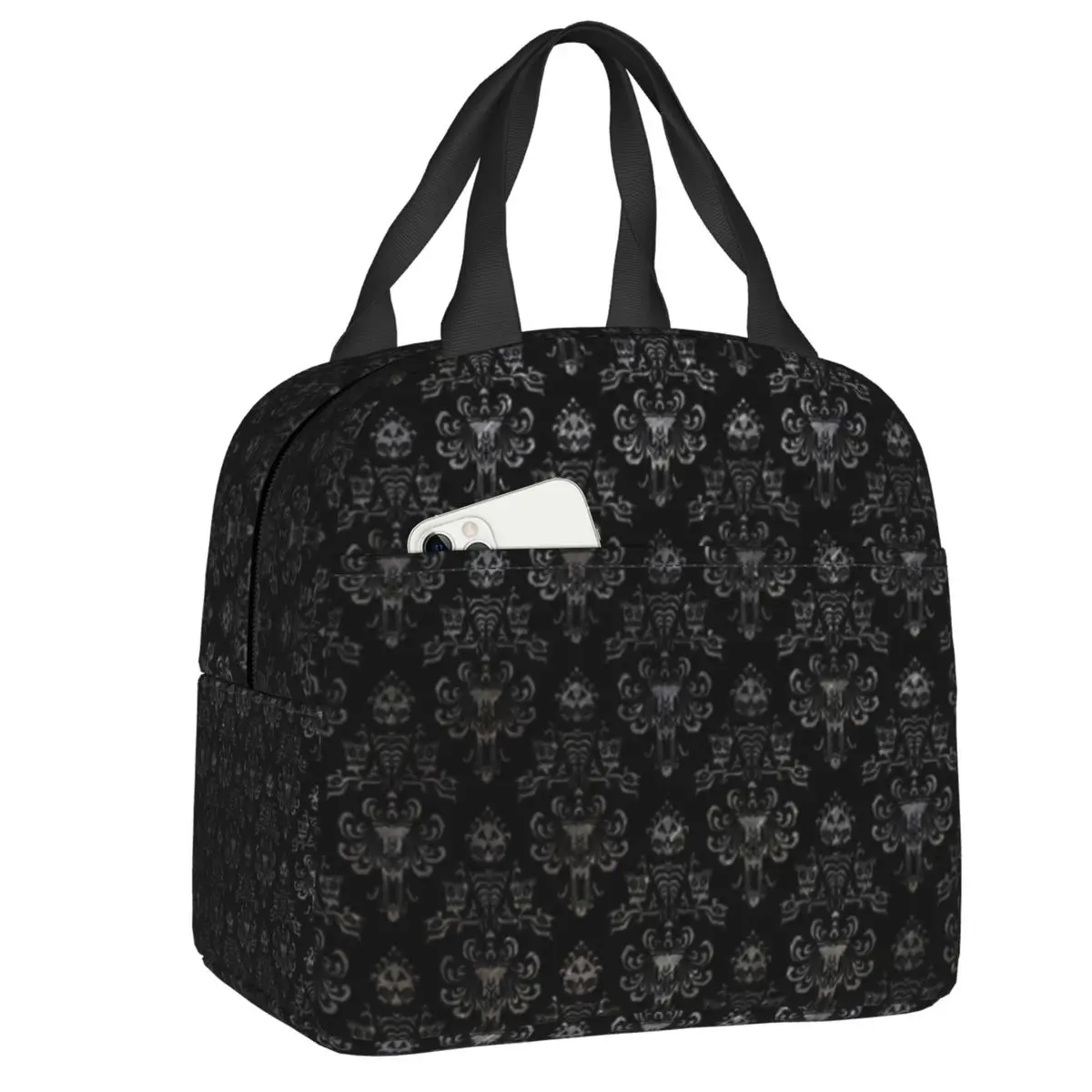 Haunted Mansion Phantom Manor Insulated Lunch Bags for Camping Travel Scary Wallpaper Waterproof Thermal Cooler Lunch Box Women
Haunted Mansion Phantom Manor Insulated Lunch Bags for Camping Travel Scary Wallpaper Waterproof Thermal Cooler Lunch Box Women