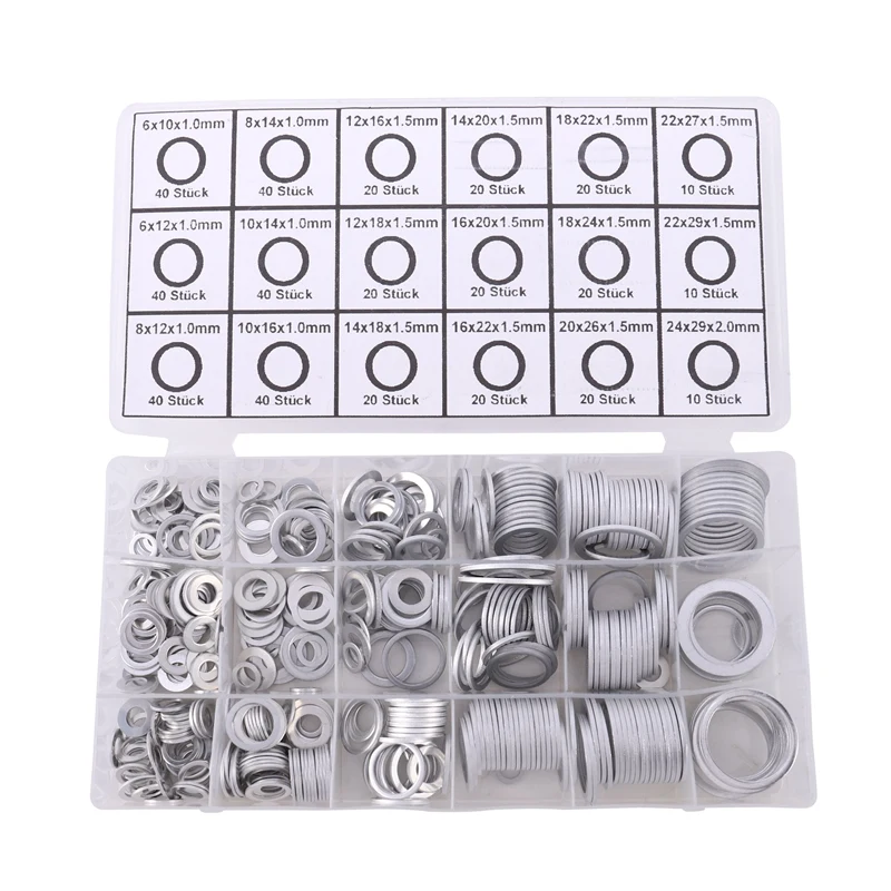 450Pcs Gaskets Washers Pure Aluminum Gasket Aluminum Flat Metal Washer Gasket Aluminum Sealing Rings
450Pcs Gaskets Washers Pure Aluminum Gasket Aluminum Flat Metal Washer Gasket Aluminum Sealing Rings