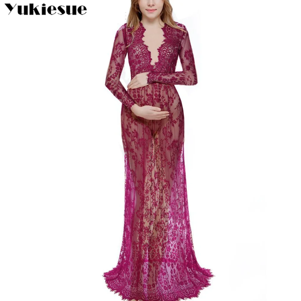 Новое летнее сексуальное элегантное женское вечернее платье макси с глубоким V-образным вырезом женское кружевное платье с длинным рукавом...