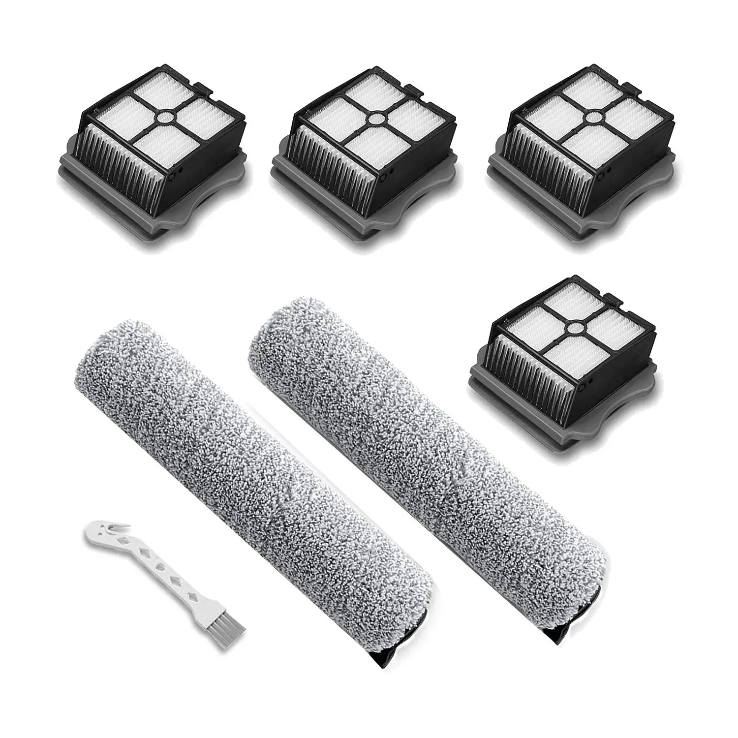 Replacement Parts for Tineco IFloor 3/Floor One S3 Cordless Vacuum Cleaner, 2 Pack Brush Rollers + 4 Pack Vacuum Filters
Replacement Parts for Tineco IFloor 3/Floor One S3 Cordless Vacuum Cleaner, 2 Pack Brush Rollers + 4 Pack Vacuum Filters