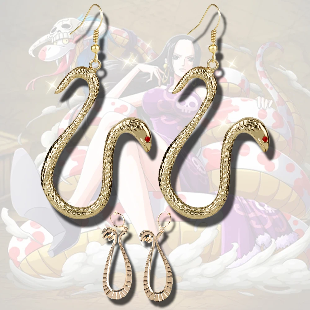 

Anime Accessories Boa Haoushoku Haki Kenbunshoku Earrings New Trend Pendientes Acero Inoxidable Ear Clips Cuffs Piercing Aretes