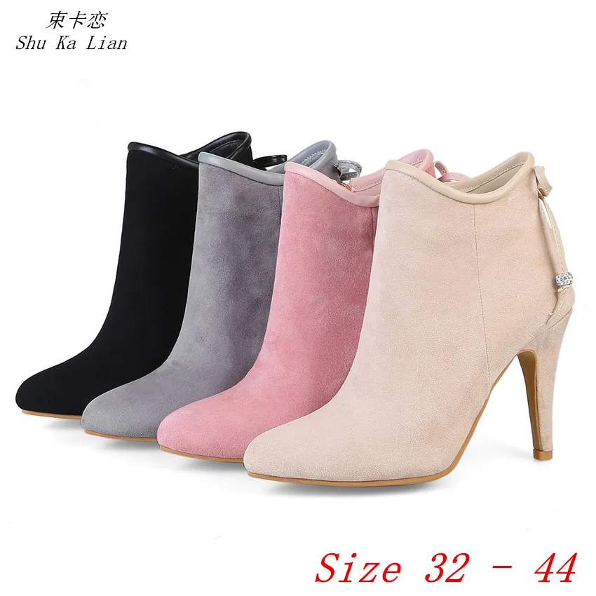 Spring Autumn High Heel Shoes Women Ankle Boots Woman Short Boots High Heels Small Plus Size 32 33 - 40 41 42 43 44
Spring Autumn High Heel Shoes Women Ankle Boots Woman Short Boots High Heels Small Plus Size 32 33 - 40 41 42 43 44