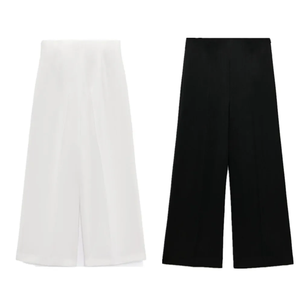 PB&ZA summer new women's simple commuter solid color loose all-match high-waisted wide-leg pants 2242/878
PB&ZA summer new women's simple commuter solid color loose all-match high-waisted wide-leg pants 2242/878