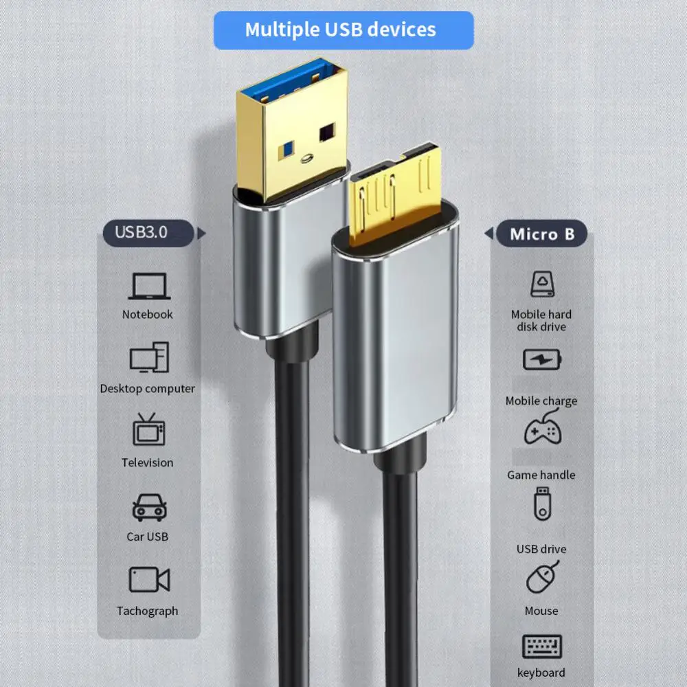 USB3.0 To Micro USB3.0 B-type Male Adapter Cable Data Synchronization Cable For External Hard Drive DiskHDD Hard Drive Cable
USB3.0 To Micro USB3.0 B-type Male Adapter Cable Data Synchronization Cable For External Hard Drive DiskHDD Hard Drive Cable