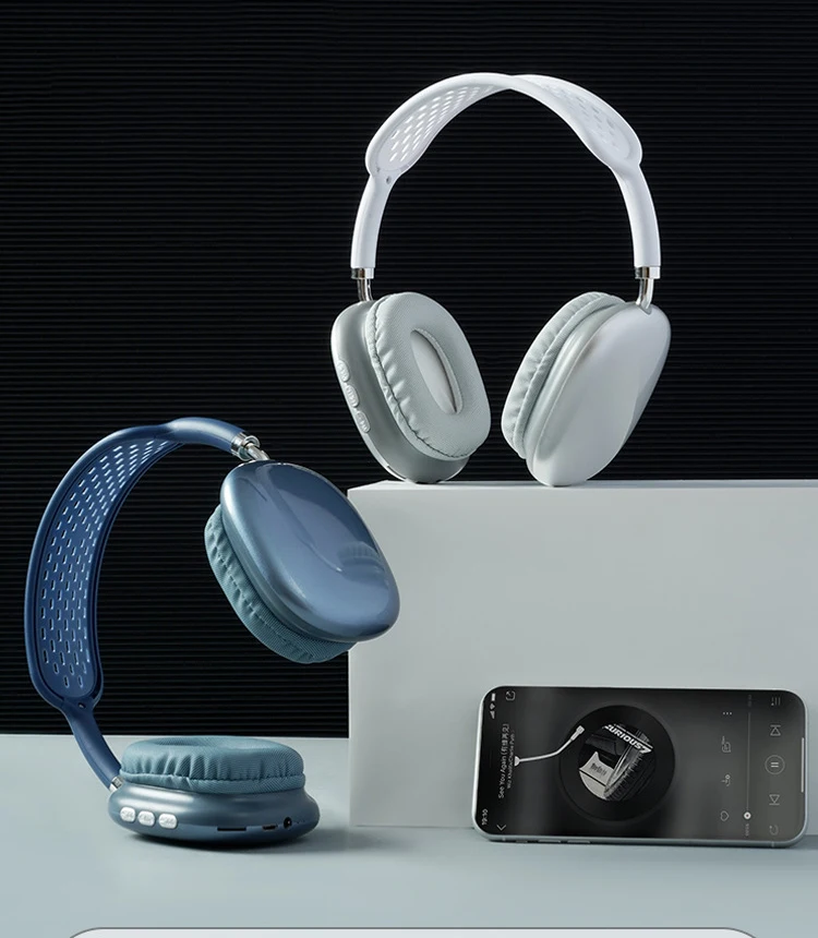 Беспроводные наушники Bluetooth с шумоподавлением, стереозвуком и сильными басами для телефона, ПК и игровых наушников на голове.