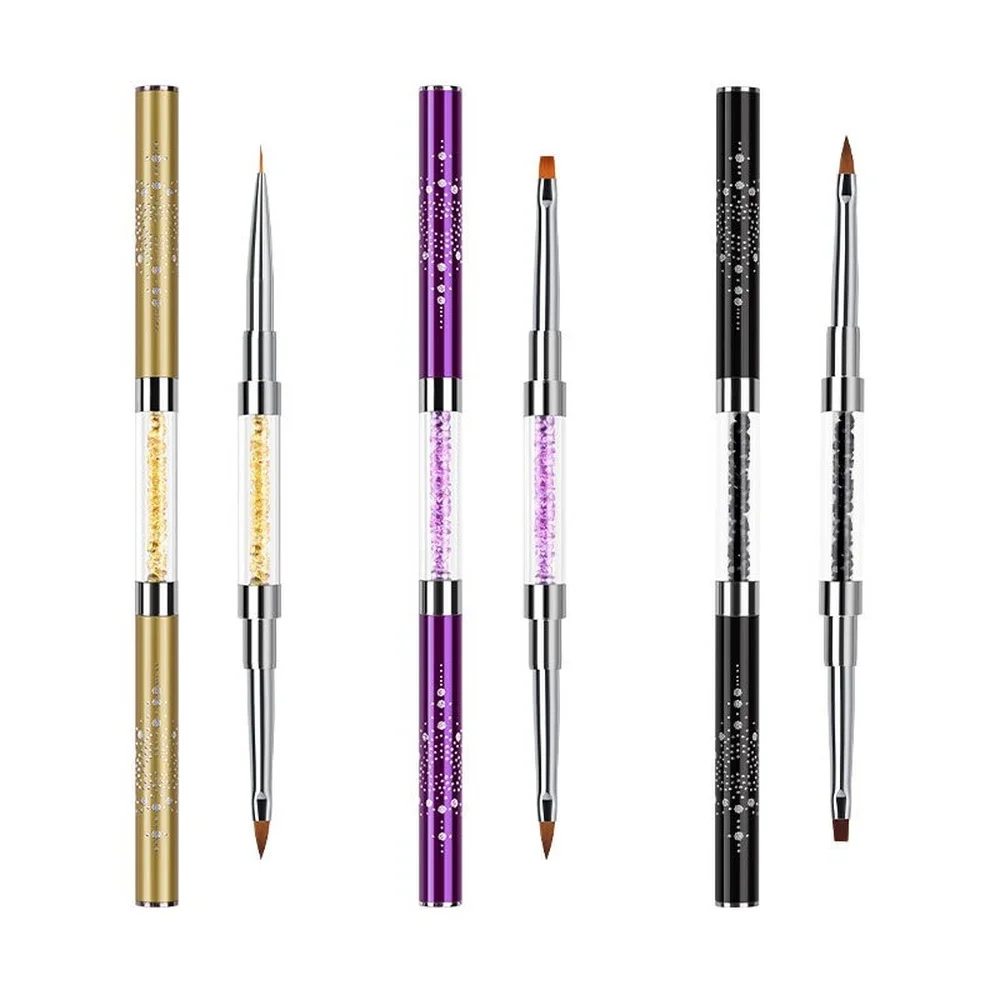 Manicure UV Gel Polish Painting Tools Diamond Handle Double Head Flat Phototherapy Brush Nail Art 3D Carving Pen
Manicure UV Gel Polish Painting Tools Diamond Handle Double Head Flat Phototherapy Brush Nail Art 3D Carving Pen