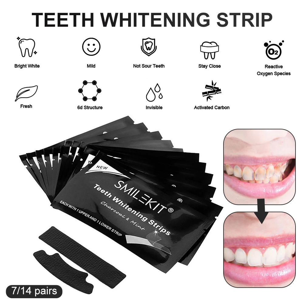 Bamboo Charcoal Teeth Whitening Strips Remove Stains Fresh Breath Teeth Whitener Oral Care Strips for Sensitive Teeth
Bamboo Charcoal Teeth Whitening Strips Remove Stains Fresh Breath Teeth Whitener Oral Care Strips for Sensitive Teeth