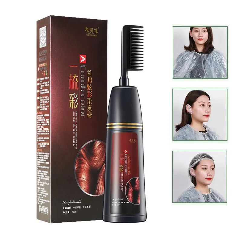 Natural Essence Instant Hair Dye Shampoo Color Hair Cream Cover Permanent Hair Coloring Shampoo Whit Comb 200ml
Natural Essence Instant Hair Dye Shampoo Color Hair Cream Cover Permanent Hair Coloring Shampoo Whit Comb 200ml