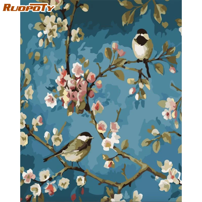 RUOPOTY DIY Paint By Number Canvas Painting Kits Frame Birds Flower Acrylic Picture By Numbers Wall Art Home Decor 
RUOPOTY DIY Paint By Number Canvas Painting Kits Frame Birds Flower Acrylic Picture By Numbers Wall Art Home Decor