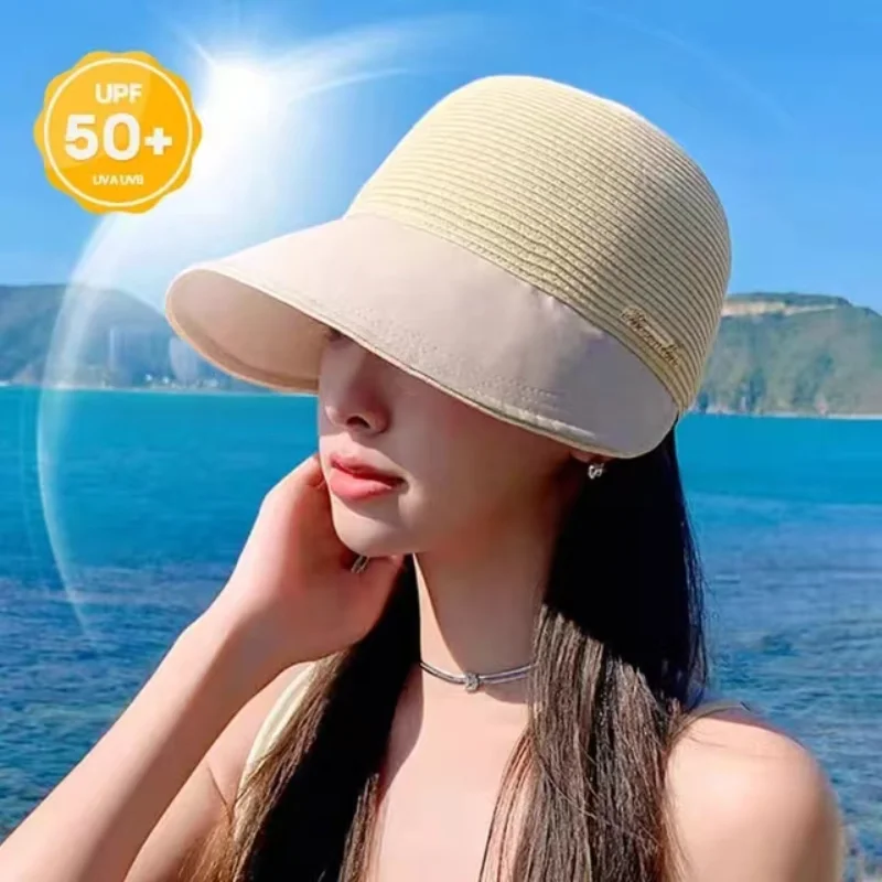 Beach Hat Women Summer UV Protection Sun Hat Female Foldable Summmer Hat Sun Visor Hat Bucket Hats Big Brim Straw Hat Gorras
Beach Hat Women Summer UV Protection Sun Hat Female Foldable Summmer Hat Sun Visor Hat Bucket Hats Big Brim Straw Hat Gorras