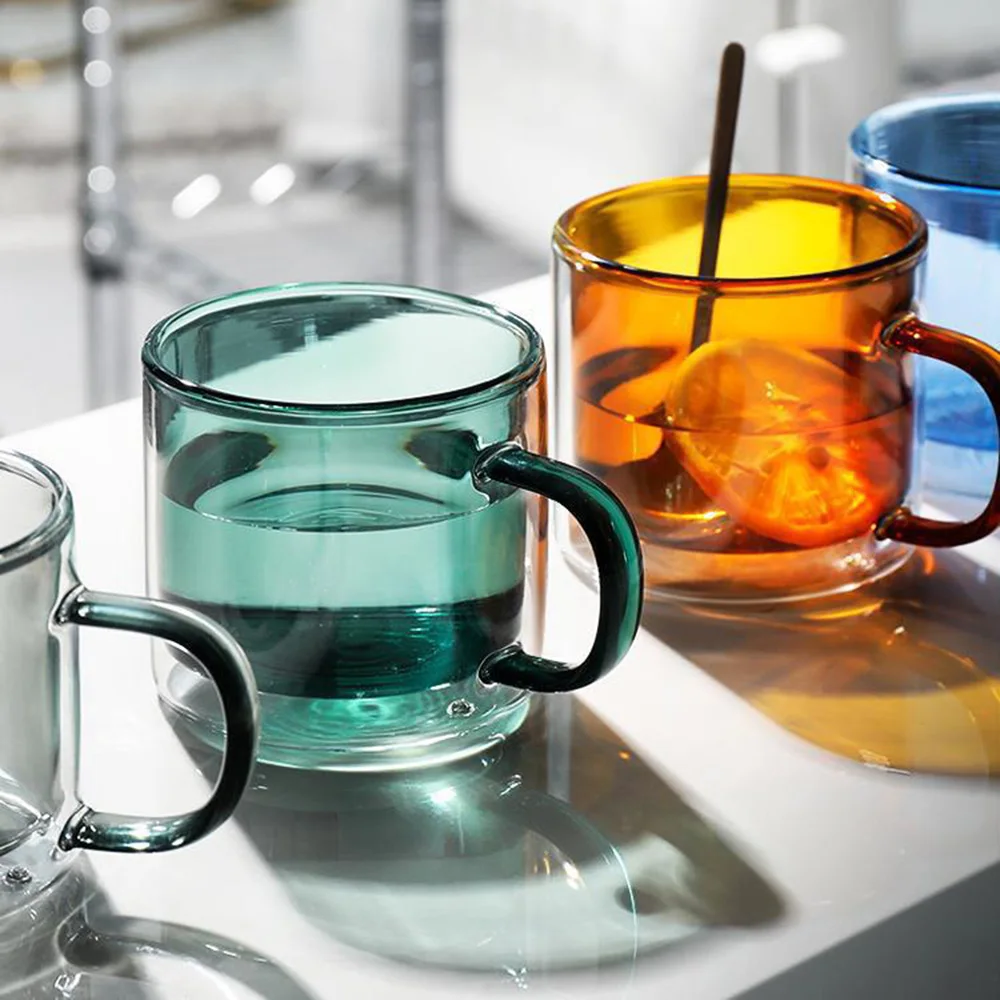 250ml Colored Double Glass Cup Coffee Tea Mug Juice Water Cups Drinking Tumbler Whiskey Vodka Cup High Borosilicate Glasses Cup 
250ml Colored Double Glass Cup Coffee Tea Mug Juice Water Cups Drinking Tumbler Whiskey Vodka Cup High Borosilicate Glasses Cup