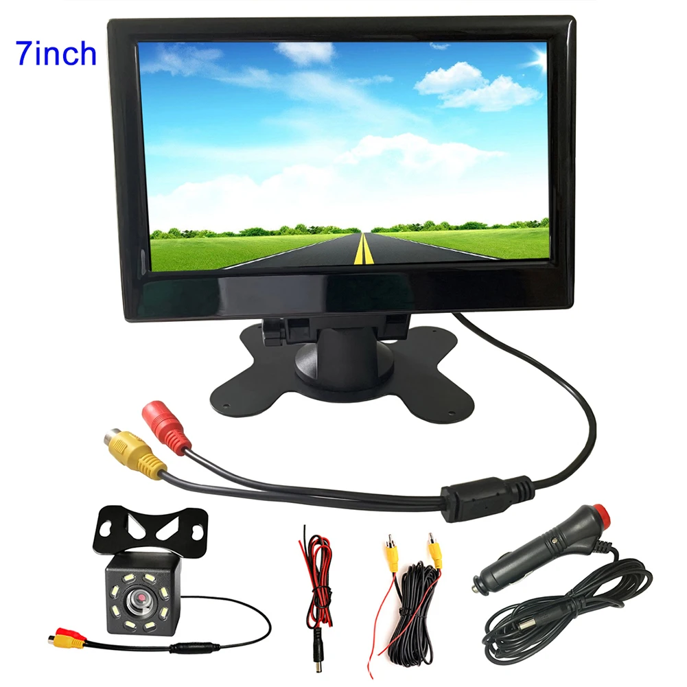 Car Seven-inch Reversing Monitor Reversing Camera Kit Waterproof Rear Camera LED Light Camera Night Vision Light
Car Seven-inch Reversing Monitor Reversing Camera Kit Waterproof Rear Camera LED Light Camera Night Vision Light