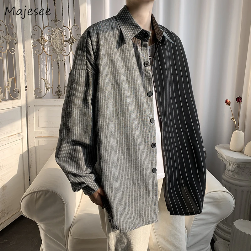 Shirts Men Clothing Striped Button Turn-down Collar Harajuku All-match Fashion Vintage Design Daily Loose Spring Leisure Camisas
Shirts Men Clothing Striped Button Turn-down Collar Harajuku All-match Fashion Vintage Design Daily Loose Spring Leisure Camisas