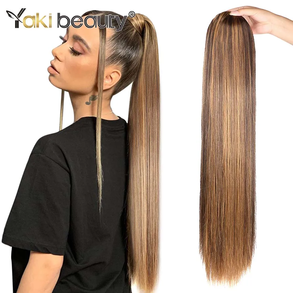 Synthetic Long Straight Ponytail Hair Extensions Organic Fiber Hair 30Inch Wrap Around Pony Hairpiece for Women By YAKIBEAUTY
Synthetic Long Straight Ponytail Hair Extensions Organic Fiber Hair 30Inch Wrap Around Pony Hairpiece for Women By YAKIBEAUTY