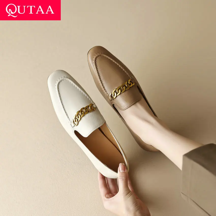 QUTAA/Коллекция 2023 года; Сезон весна-лето; Женские туфли-лодочки в стиле ретро из натуральной кожи на низком каблуке; Лоферы для работы; Повседневная обувь; Женская обувь; Размеры 34-40
QUTAA/Коллекция 2023 года; Сезон весна-лето; Женские туфли-лодочки в стиле ретро из натуральной кожи на низком каблуке; Лоферы для работы; Повседневная обувь; Женская обувь; Размеры 34-40