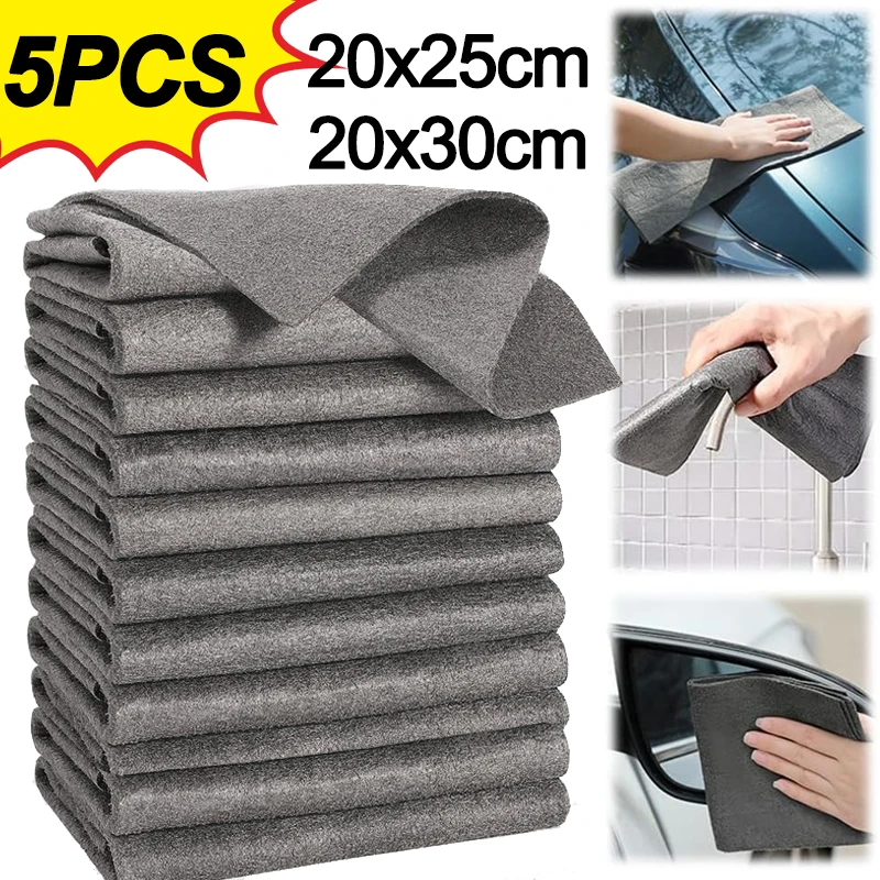 1/5PCS Magic Cleaning Cloth Reusable Microfiber Cleaning Wiping Rags Window Glass Car Household Cleaning Tools Kitchen Towel 
1/5PCS Magic Cleaning Cloth Reusable Microfiber Cleaning Wiping Rags Window Glass Car Household Cleaning Tools Kitchen Towel